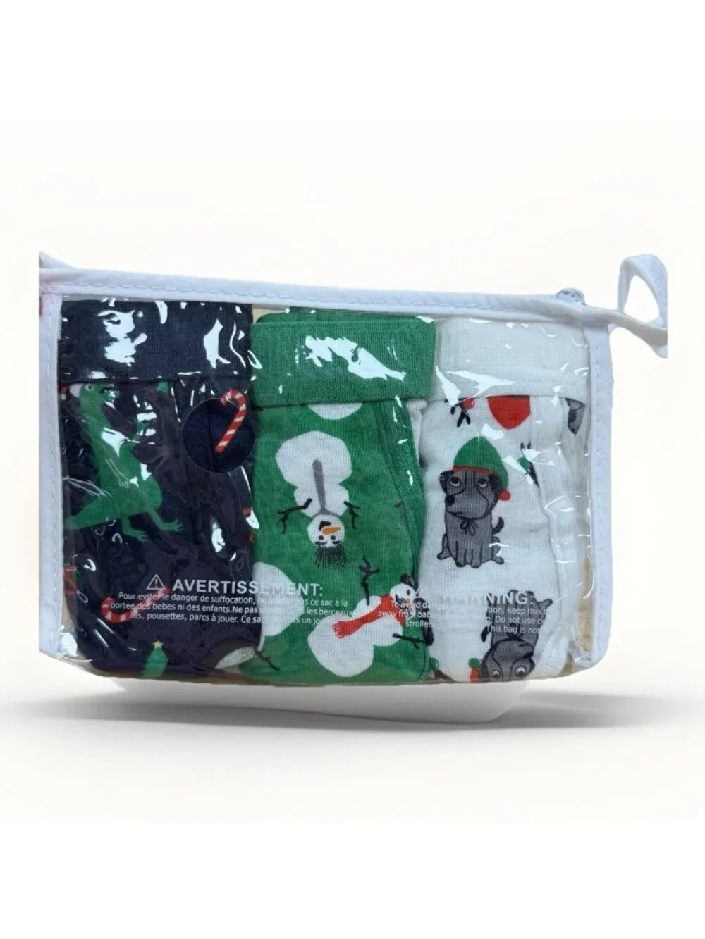 Gymboree Boy's Briefs Underwear 3-Pack size XS/4 Christmas Snowman Dinosaurs